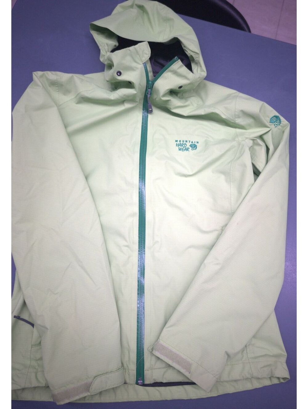 Mountain Hardwear Women's Waterproof Hooded Jacket Light Green Size Medium